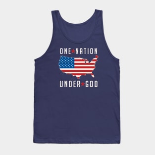 One Nation Under God United States USA Flag Tank Top